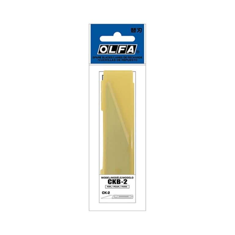 2 lame OLFA CKB per cutter taglierino CK-2 acciaio inox riaffilabile per legno made in Japan - immagine 4