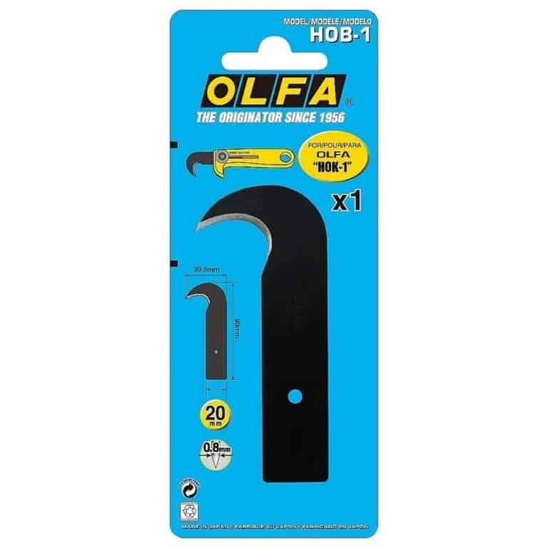 Lama OLFA HOB-1 a Uncino per cutter taglierino HOK-1 carta catramata distanziatori made in Japan - immagine 3