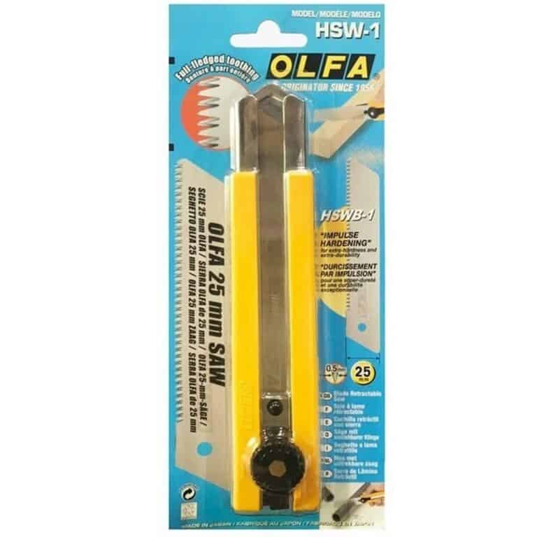 Cutter Taglierino OLFA HSW-1 lama 25mm seghettata per legno e plastica dura made in Japan