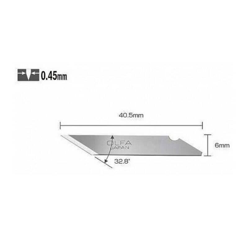 25 Lame OLFA KB per coltello bisturi grafico disegnatore AK-1 made in Japan - immagine 3