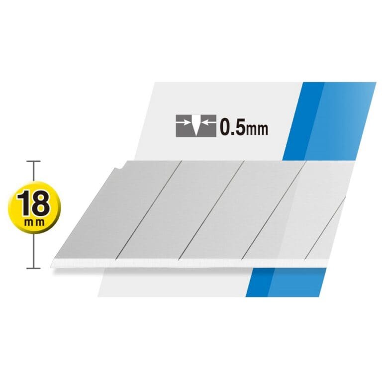 10 Lame Universali OLFA LB 18mm LB-10 per cutter taglierino ML BN-AL BN-L MXP-AL MXP-L L7-AL L7-L - immagine 5