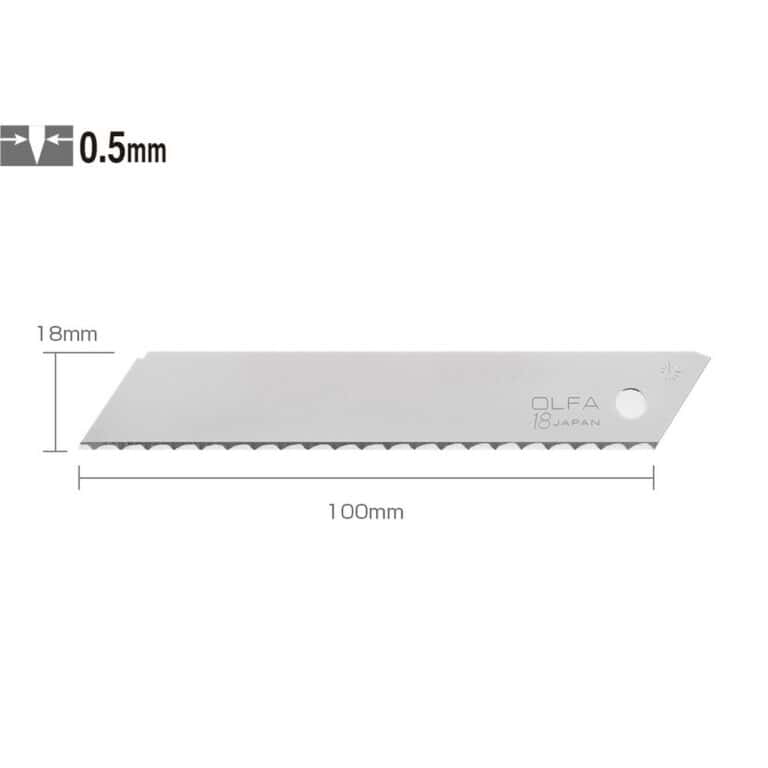 3 Lame OLFA LWB 18mm LWB-3B seghettata per legno e plastica dura per cutter taglierino made in Japan - immagine 2