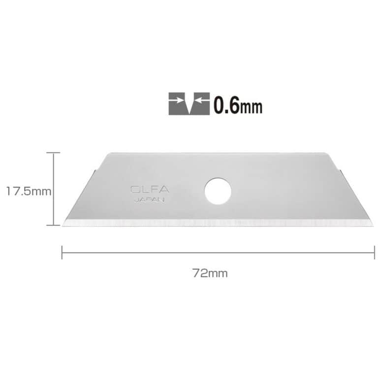 5 Lame OLFA SKB-2 trapezioidali SKB-2/5B per cutter taglierino SK-3 SK-4 SK-5 SK-9 UTC-1 made in Japan - immagine 3