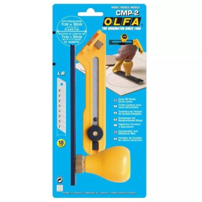 Cutter Taglierino OLFA CMP-2 a compasso circolare cartongesso moquette gomma