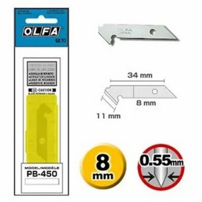 5 Lame Ricambio Cutter OLFA PB-450 plastica plexiglass laminati
