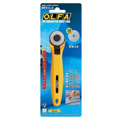 Cutter Taglierino OLFA RTY-1/C rotativo lama circolare 28mm tessuto patchwork