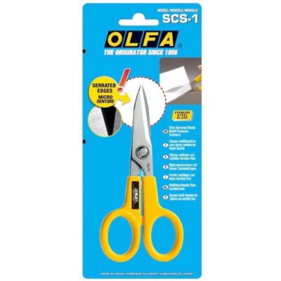 Forbici Professionali OLFA SCS-1 in acciaio inox compatte cantiere sartoria