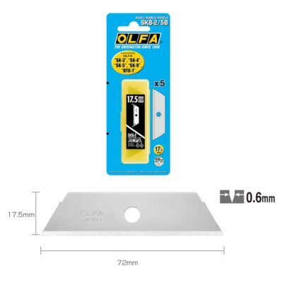 5 Lame Ricambio Cutter OLFA SKB-2 trapezoidali sicurezza magazzino