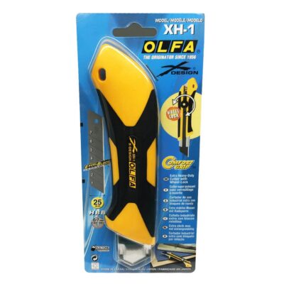 Cutter Taglierino OLFA XH-1 in gomma lama 25mm cartongesso guaine antiscivolo
