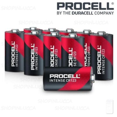 10 PILE LITIO CR123A 3V BATTERIE CR17345 LITHIUM PROCELL INTENSE by DURACELL
