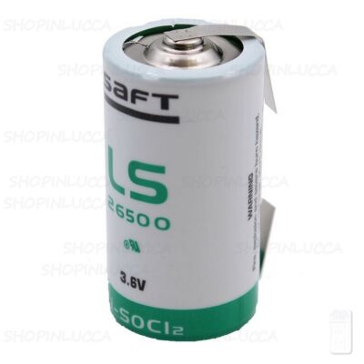 Saft LS26500CNR Batteria Pila Litio Li-SOCl2 3,6v 7700mAh Lamelle Saldare