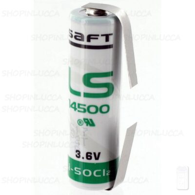 Saft LS14500CNR Batteria Pila Litio Li-SOCl2 3,6v 2600mAh Lamelle Saldare