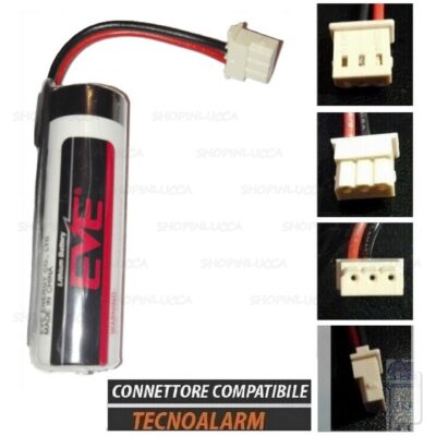 Batteria Eve ER14505 Pila Allarme Tecnoalarm Rilevatori Infrarossi