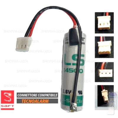 Batteria Saft LS14500 Pila Allarme Tecnoalarm Rilevatori Infrarossi