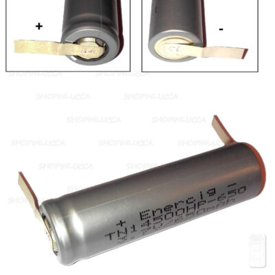 Batteria ENERCIG Litio Ricaricabile 14500 650mAh 13A 3,7v con lamelle Saldatura
