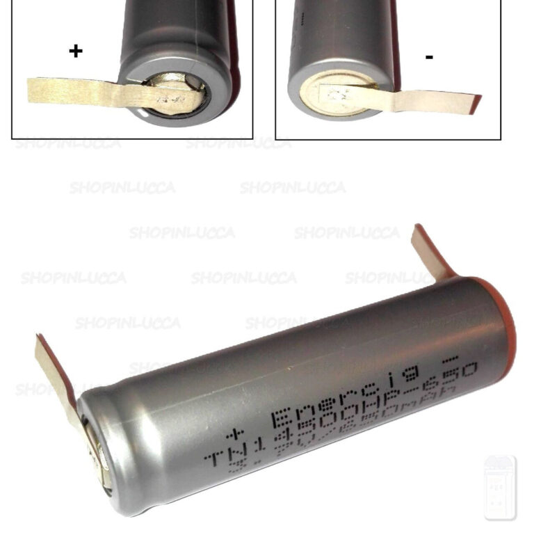 Batteria ENERCIG Litio Ricaricabile 14500 650mAh 13A 3,7v con lamelle Saldatura