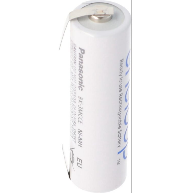 batteria ricaricabile 1,2v a saldare Eneloop pila stilo AA 1900mAh lamelle saldare - immagine 3