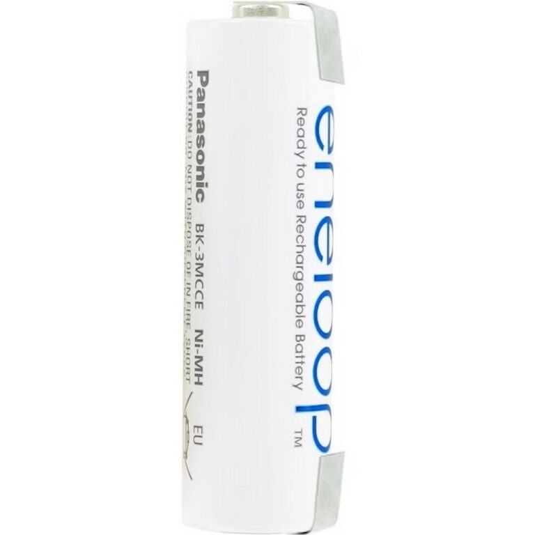batteria ricaricabile 1,2v a saldare Eneloop pila stilo AA 1900mAh lamelle saldare - immagine 4