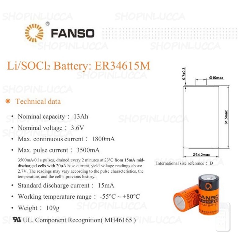 Batteria allarme compatibile SELECT SBT03 pila FANSO 2ER34615M 7,2V sirena radio FSK DB700 e ASK S300 - immagine 5