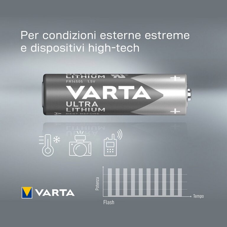 4 VARTA Ultra Lithium AA Pile Batterie Litio Stilo 1,5V Made in Germany - immagine 3