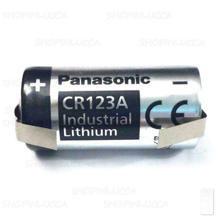 Batteria Pila PANASONIC CR123A litio 3v 123 CR17345 SFUSA BULK monouso lamelle saldare - immagine 5