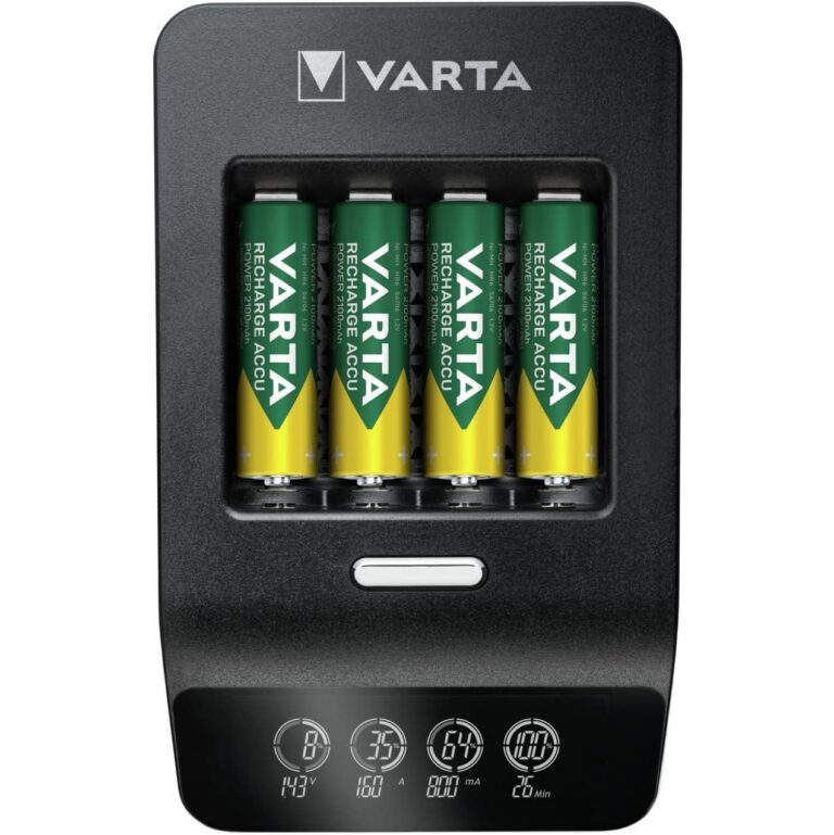 Caricabatterie VARTA LCD Ultra Fast Charger+ con 4 pile Stilo AA 2100mAh NiMH 1,2v - immagine 2