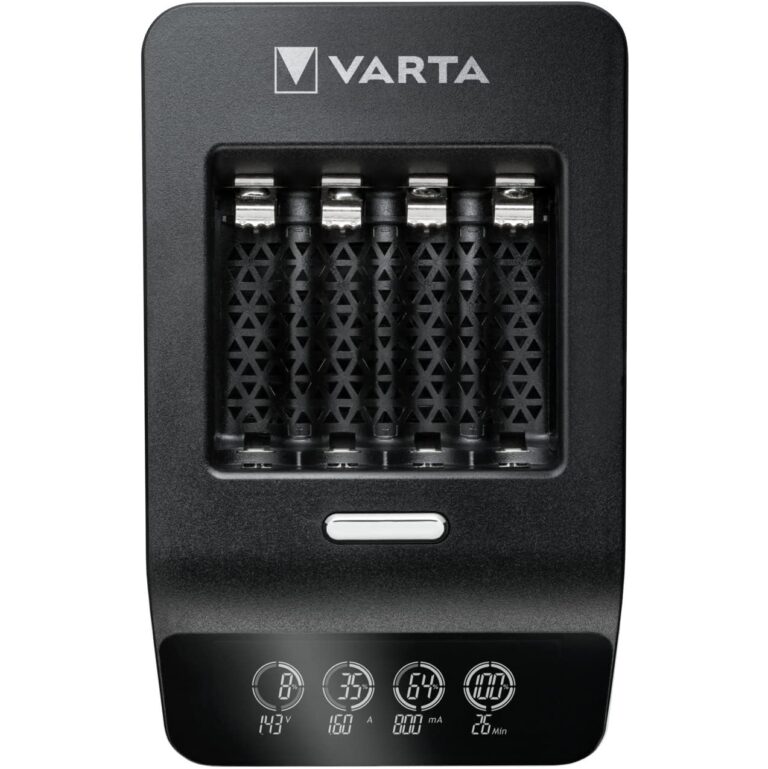 Caricabatterie VARTA LCD Ultra Fast Charger+ con 4 pile Stilo AA 2100mAh NiMH 1,2v - immagine 3