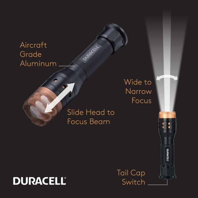 torcia duracell led 550lm autonomia 2h portata 100mt IPX4 batterie pile incluse - immagine 5