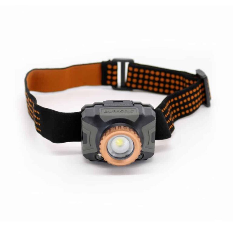 torcia da testa frontale duracell led 350lm visione notturna 60mt IPX4 batterie pile incluse autonomia 3h - immagine 4