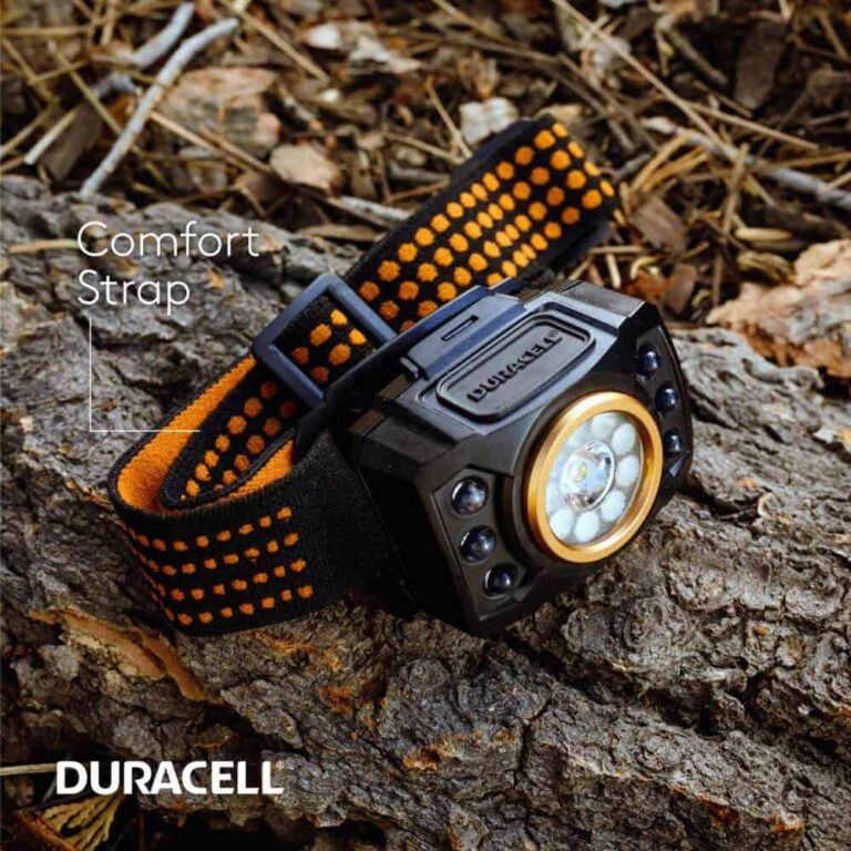 torcia da testa frontale duracell led 550lm visione notturna 70mt IPX4 batterie pile incluse autonomia 2h - immagine 5