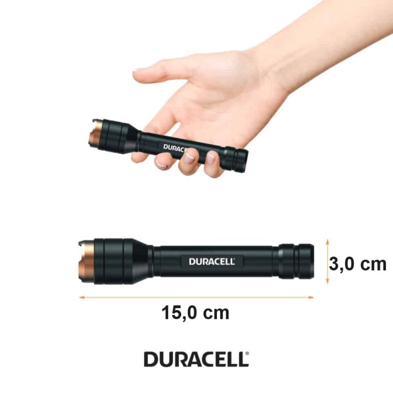 torcia duracell led 150lm autonomia 3h portata 120mt batterie pile incluse - immagine 2