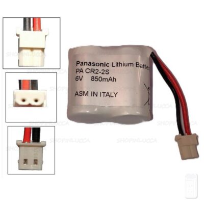 Batteria sensori radio KAPTURE allarme DUEVI pila PANASONIC 2xCR2 6V BAT6VKAPT 0BT0004