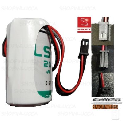 Batteria compatibile BAT80009 allarme ELKRON pila SAFT LSH20 3,6V 13000mAh per centrale e sirena
