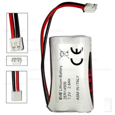 Batteria allarmi ELMO pila EVE 2ER14505 7,2V sensori CONDOR GRIFO allarmi IESS sensori FREEDOM TWISTER