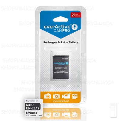 Batteria Ricaricabile CamPro EVB014 sostituisce Nikon EN-EL12 per Coolpix series
