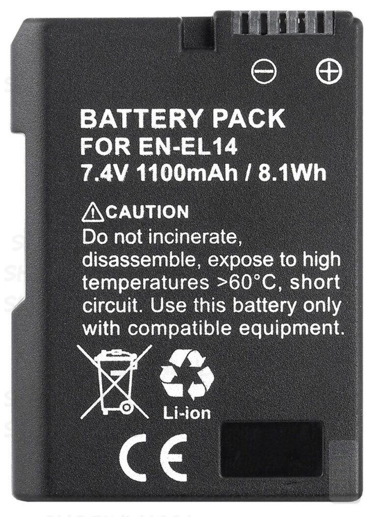 Batteria Ricaricabile CamPro EVB013 sostituisce Nikon EN-EL14 per Coolpix P7800 D5500 - immagine 3