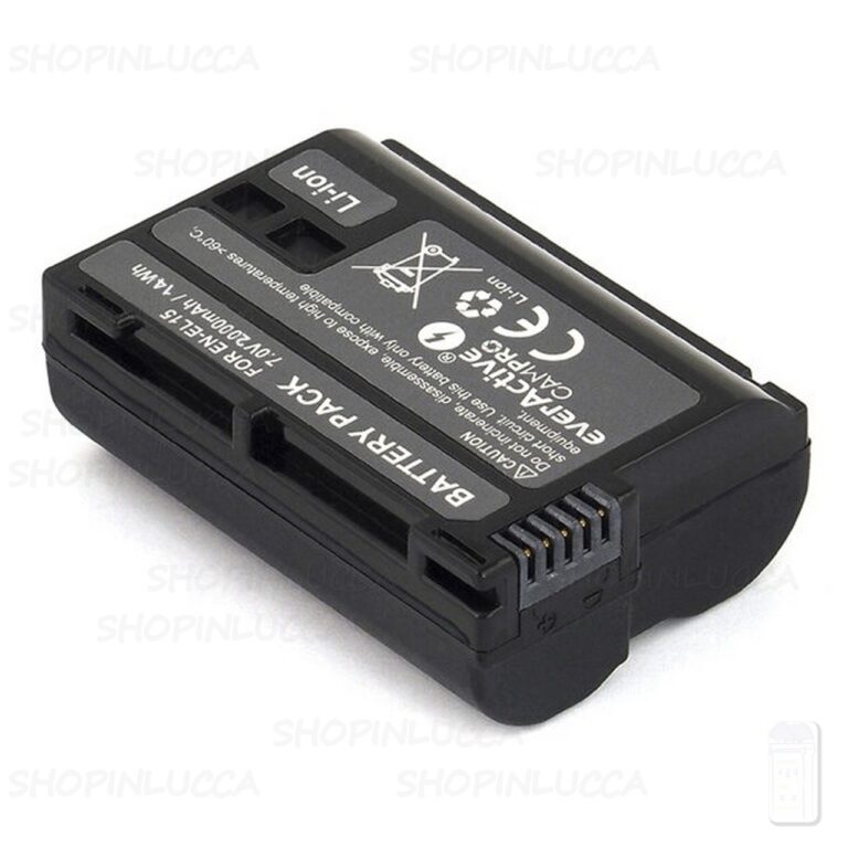 Batteria Ricaricabile CamPro EVB012 sostituisce Nikon EN-EL15 per D500 D600 D800 D7000 - immagine 2