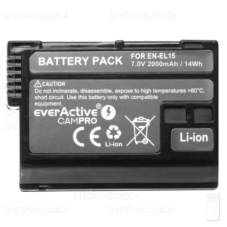 Batteria Ricaricabile CamPro EVB012 sostituisce Nikon EN-EL15 per D500 D600 D800 D7000 - immagine 3