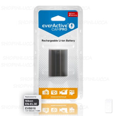 Batteria Ricaricabile CamPro EVB016 sostituisce Nikon EN-EL3e per D50 70 80 90 100 200