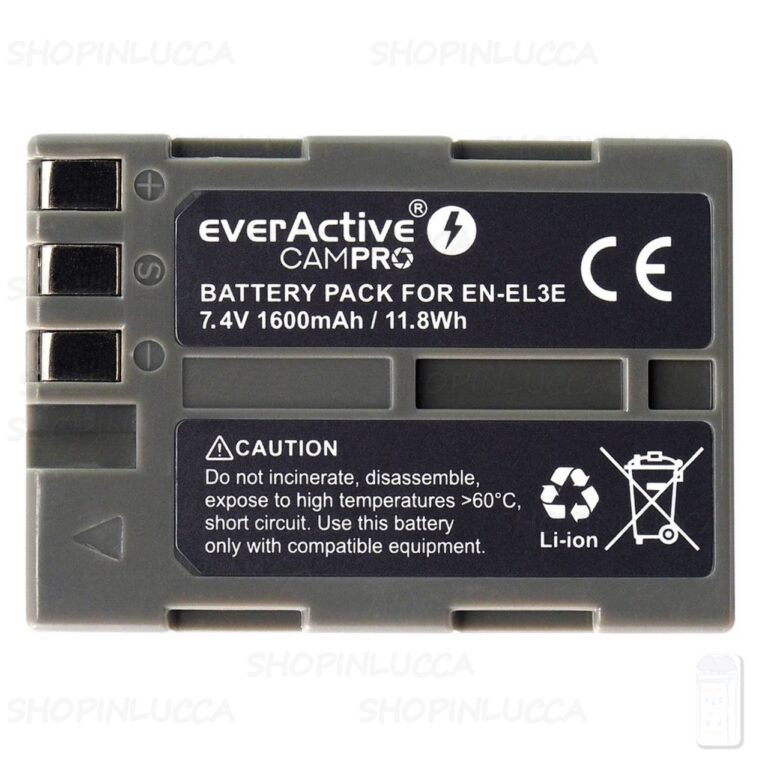 Batteria Ricaricabile CamPro EVB016 sostituisce Nikon EN-EL3e per D50 70 80 90 100 200 - immagine 3