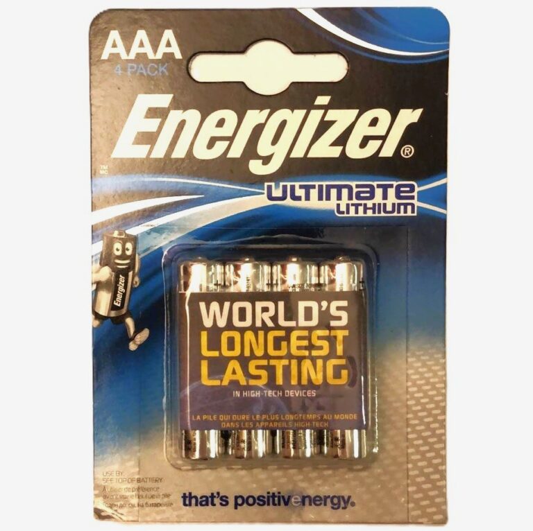 4 ENERGIZER ULTIMATE Lithium AAA Pile Batterie Litio Ministilo 1,5V