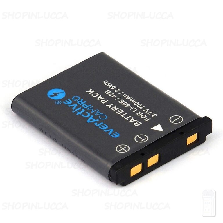 Batteria Ricaricabile CamPro EVB009 sostituisce Olympus LI-40B LI-42B Nikon EN-EL10 - immagine 2