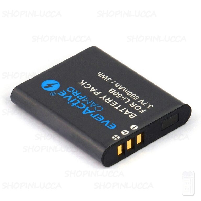 Batteria Ricaricabile CamPro EVB008 sostituisce OLYMPUS LI-50B PENTAX D-LI92 RICOH DB-100 PANASONIC VW-VBX090 CASIO NP-150 - immagine 2