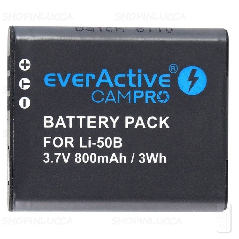 Batteria Ricaricabile CamPro EVB008 sostituisce OLYMPUS LI-50B PENTAX D-LI92 RICOH DB-100 PANASONIC VW-VBX090 CASIO NP-150 - immagine 3