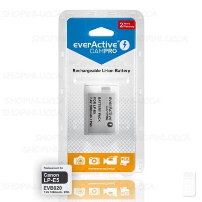 Batteria Ricaricabile CamPro EVB020 sostituisce Canon LP-E5 per EOS 1000D KISS X3 REBEL XS