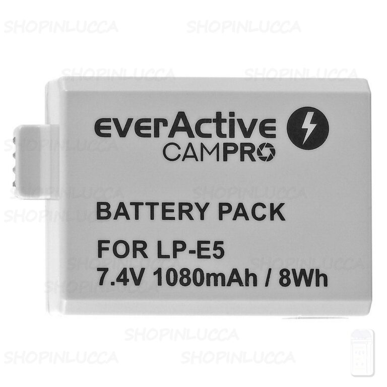Batteria Ricaricabile CamPro EVB020 sostituisce Canon LP-E5 per EOS 1000D KISS X3 REBEL XS - immagine 3