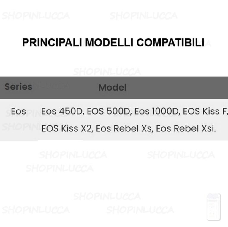 Batteria Ricaricabile CamPro EVB020 sostituisce Canon LP-E5 per EOS 1000D KISS X3 REBEL XS - immagine 4