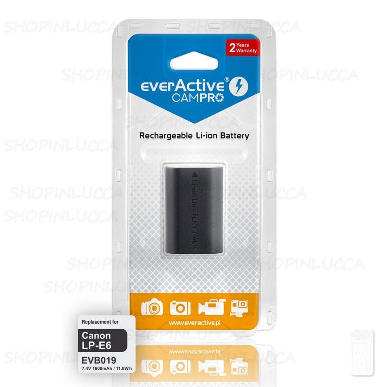 Batteria Ricaricabile CamPro EVB019 sostituisce Canon LP-E6 per EOS Fotocamera 7D MKII 70D