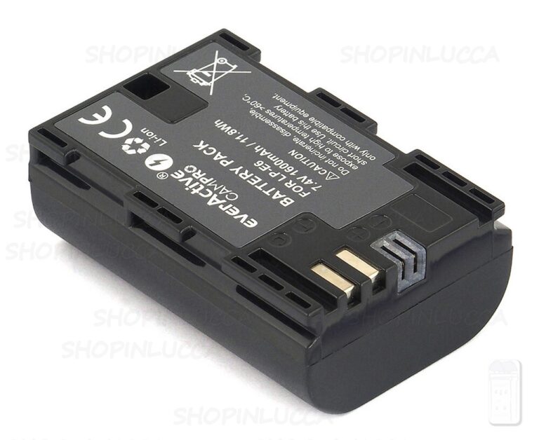 Batteria Ricaricabile CamPro EVB019 sostituisce Canon LP-E6 per EOS Fotocamera 7D MKII 70D - immagine 2