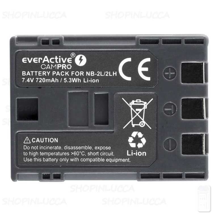 Batteria Ricaricabile CamPro EVB017 sostituisce Canon NB-2L per EOS X Elura 80 Legria ZR960 - immagine 3